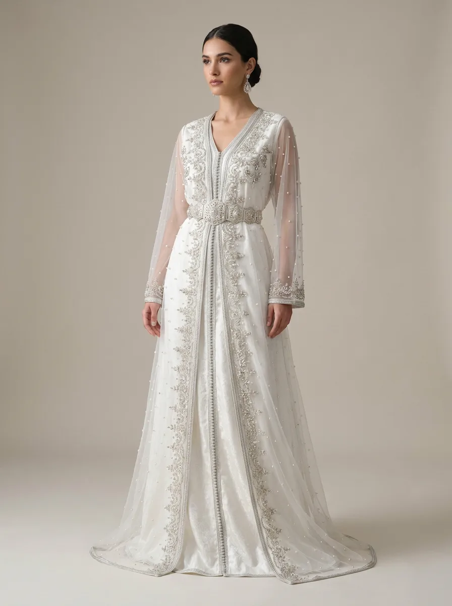 Takchita Blanc Cristal de Mariée