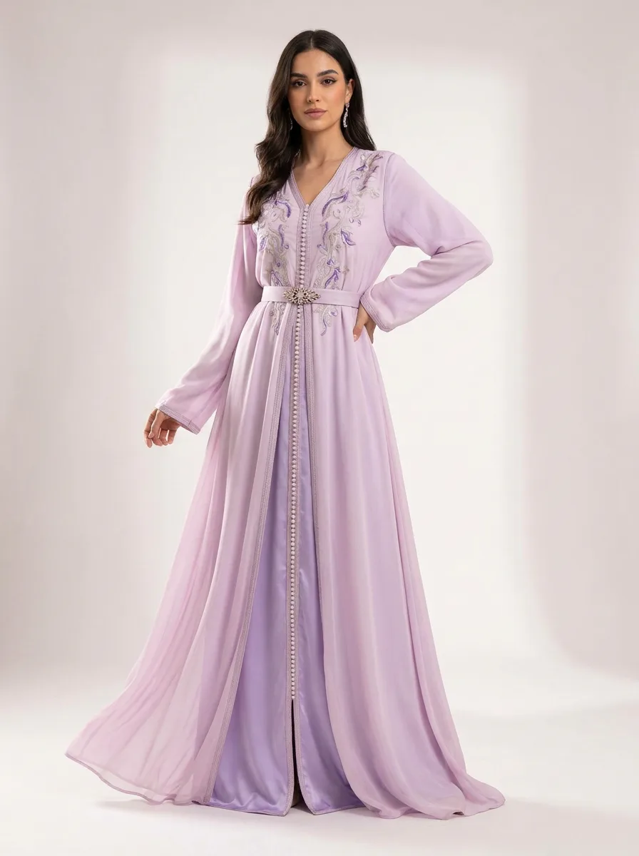 Caftan Lilas Festif Noces